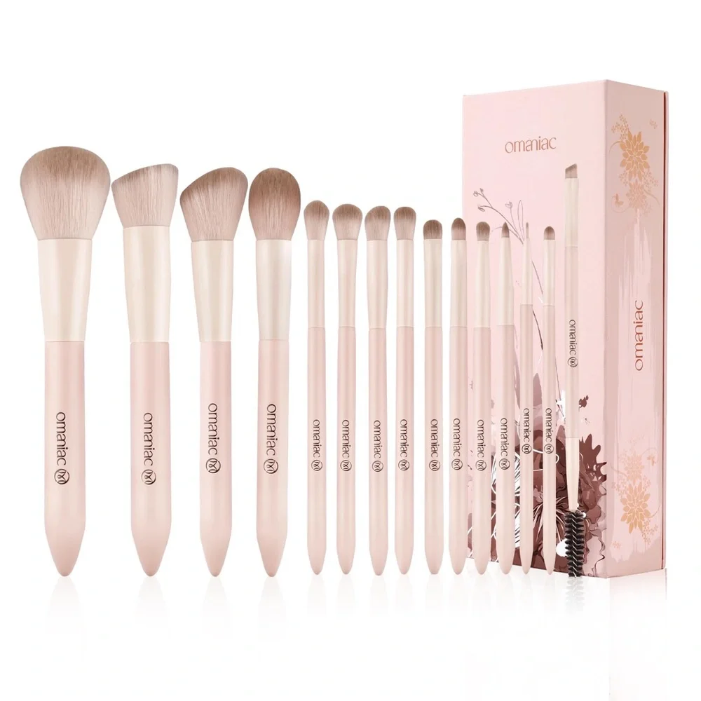 Makeup Brushes Set (15Pcs), Premium Synthetic (Pink) Professional